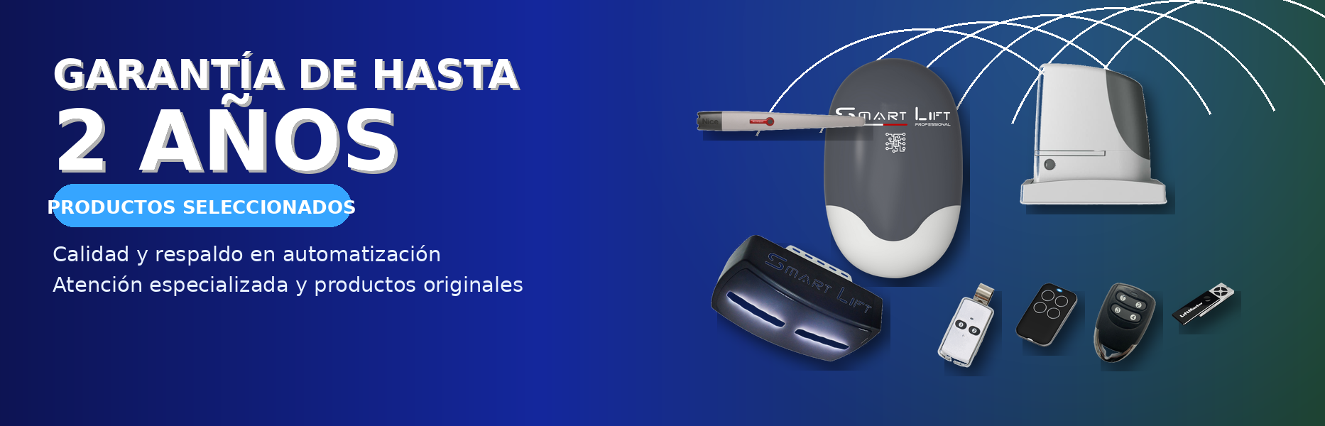 Garantía de hasta 2 años en productos seleccionados de automatización para puertas de garaje