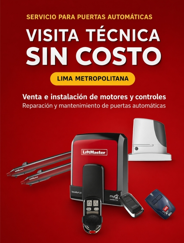 Motores y controles para puertas automáticas con instalación, mantenimiento y reparaciones especializadas